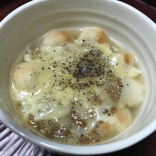ポカポカ納豆チーズ味噌スープ